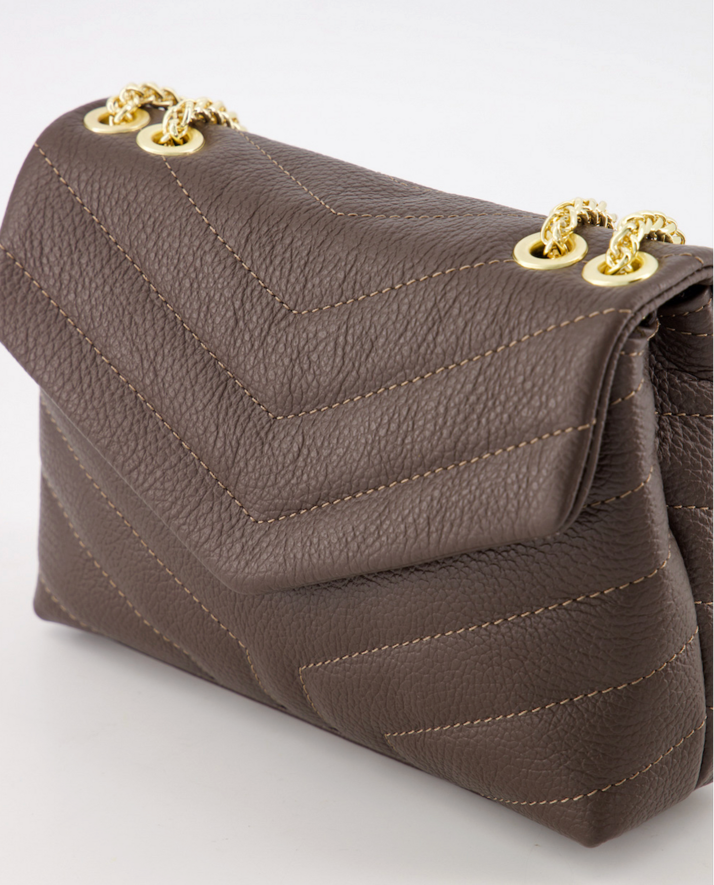 Crossbody Tas Dames – Italiaans Leer met Gouden Ketting