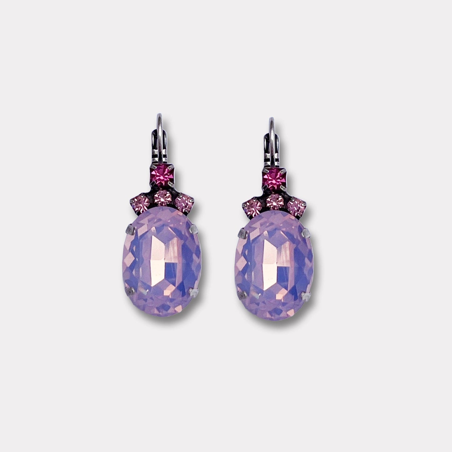 Farfino Aurora Violet Silver Damice verkooppunt Farfino oorbellen 