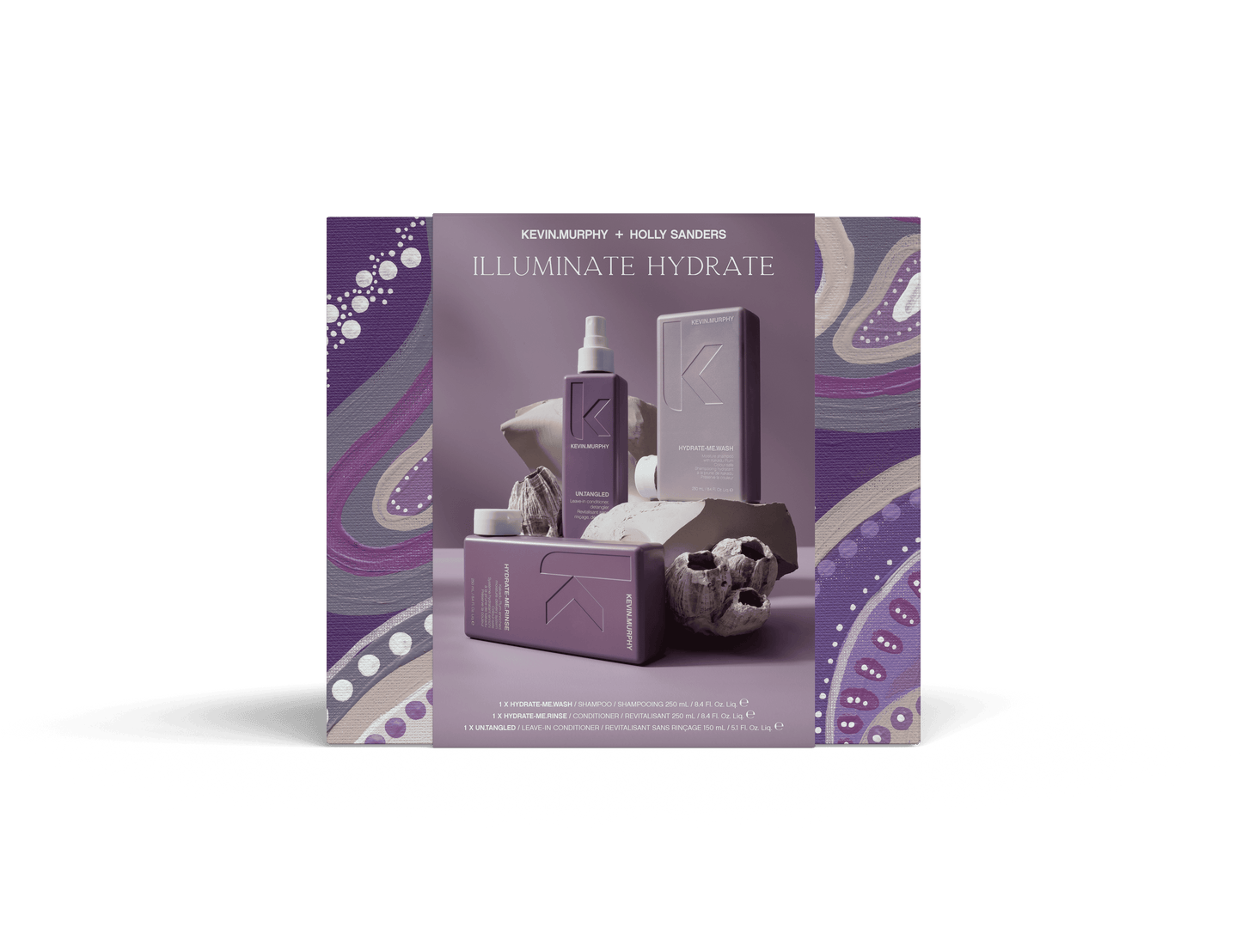 Kevin Murphy Illuminate Hydrate Holiday Set met 3 producten - Hydrate Me Wash, Rinse en Un.Tangled leave-in conditioner