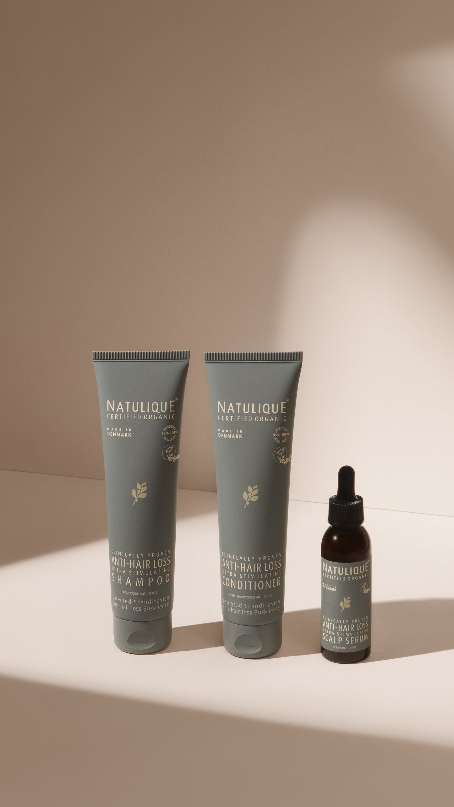 NATULIQUE Anti Hair Loss Set - shampoo, conditioner en scalp serum 