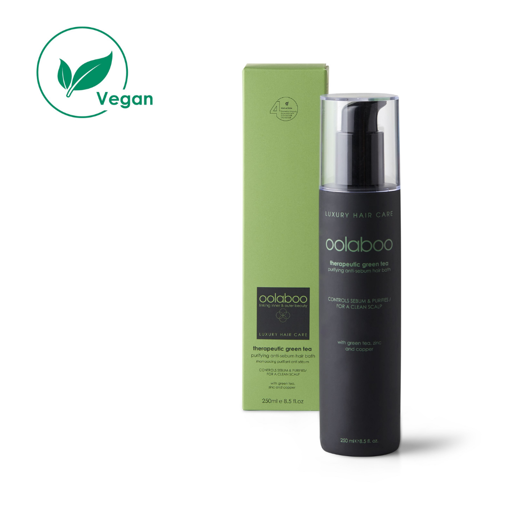 OOLABOO Therapeutic Green Tea Anti Sebum Shampoo 250ml - regulerende shampoo voor vette hoofdhuid