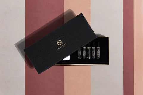 Majouri discovery set quest Luxe en verfijnde geuren  voor een unieke en langdurige parfum ervaring. perfect om kennis te maken met meerdere geuren en leuk om cadeau te geven