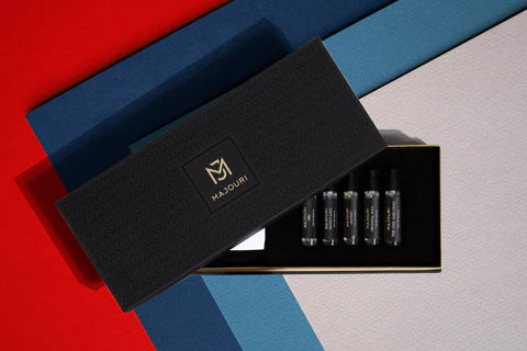 Majouri Discovery set Genesis, Luxe en verfijnde geuren voor een unieke en langdurige parfum ervaring. Perfect om kennis te maken of cadeau te geven.