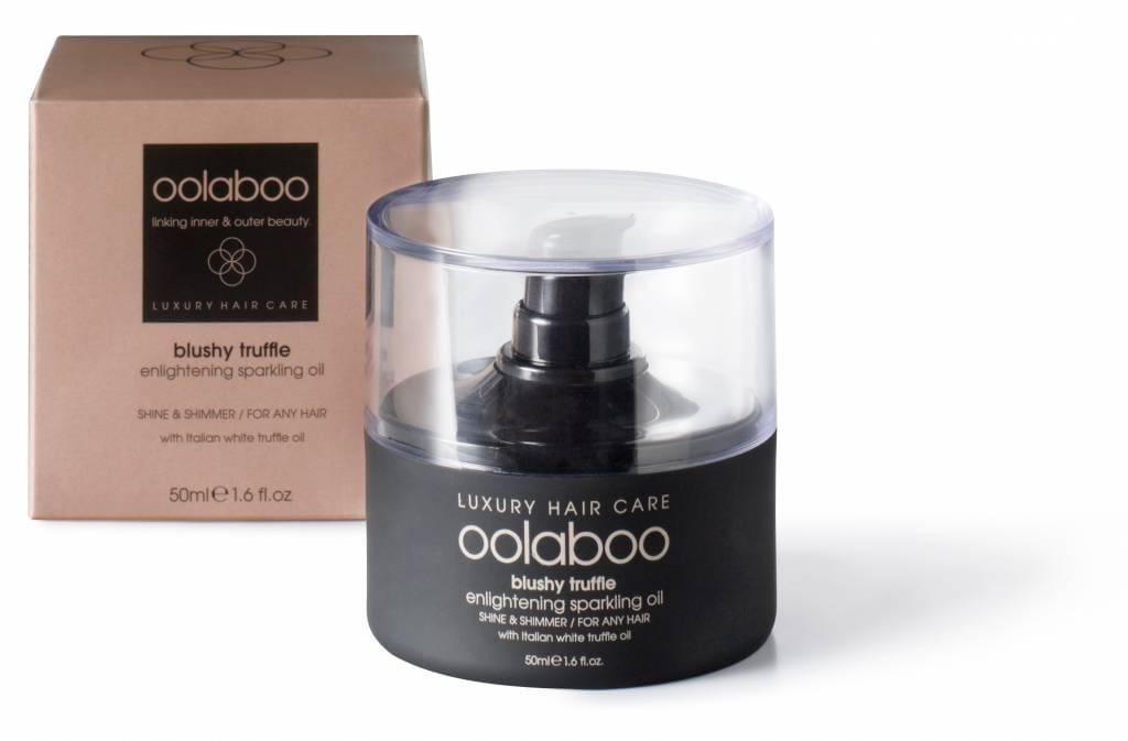 OOLABOO Blushy Truffle Sparkling Oil detail - zijdezachte finish voor blond haar