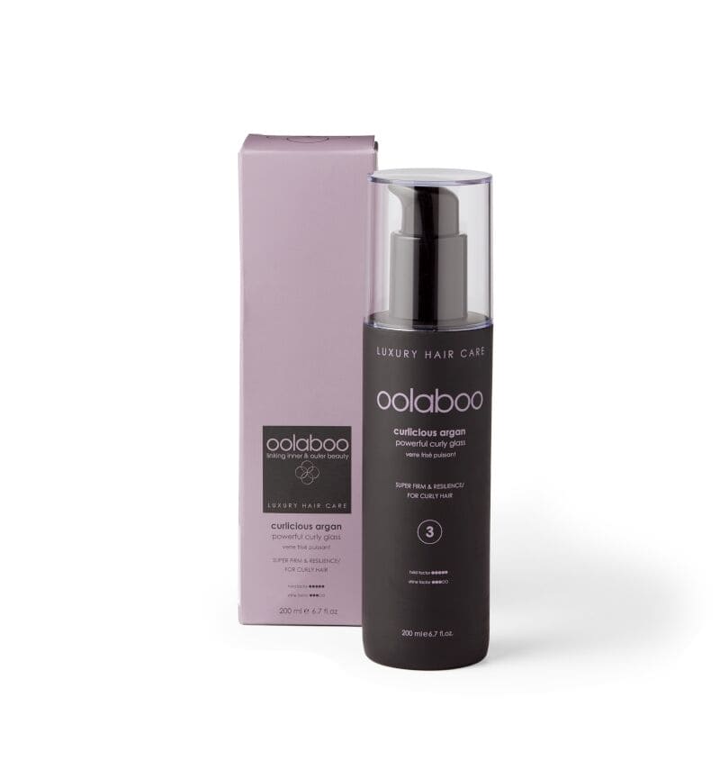 OOLABOO Curlicious Argan Powerful Curly Glass - krul glans en definitie met argan olie